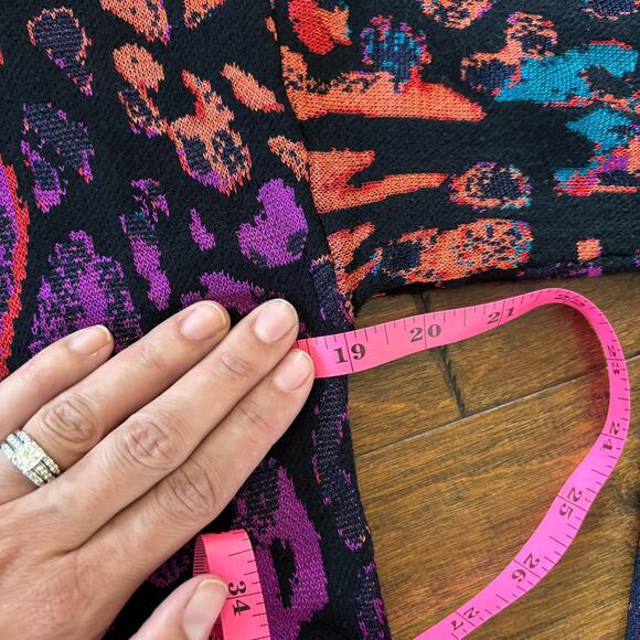 Rachel‎ Roy Sweater Size Medium Bright Multi Leopard Combo Print Rikki Pullover - Picture 6 of 8